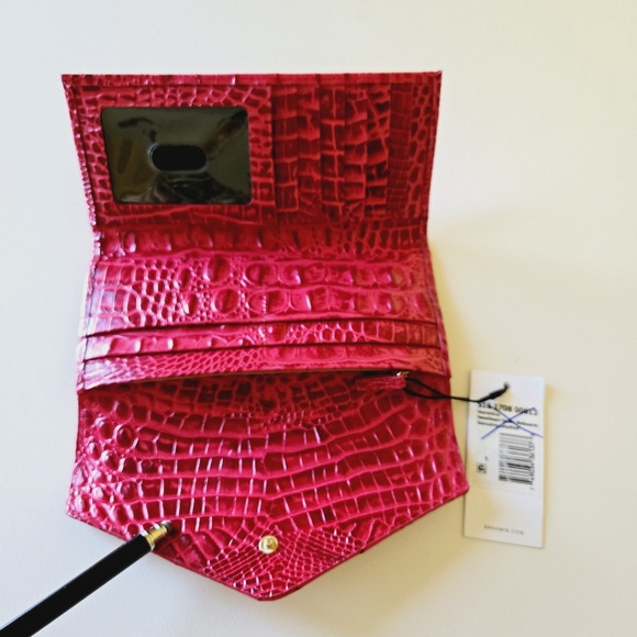 Brahmin Veronica Sweetheart Ombre Melbourne Leather Trifold Envelope Wallet NWT - Picture 9 of 11
